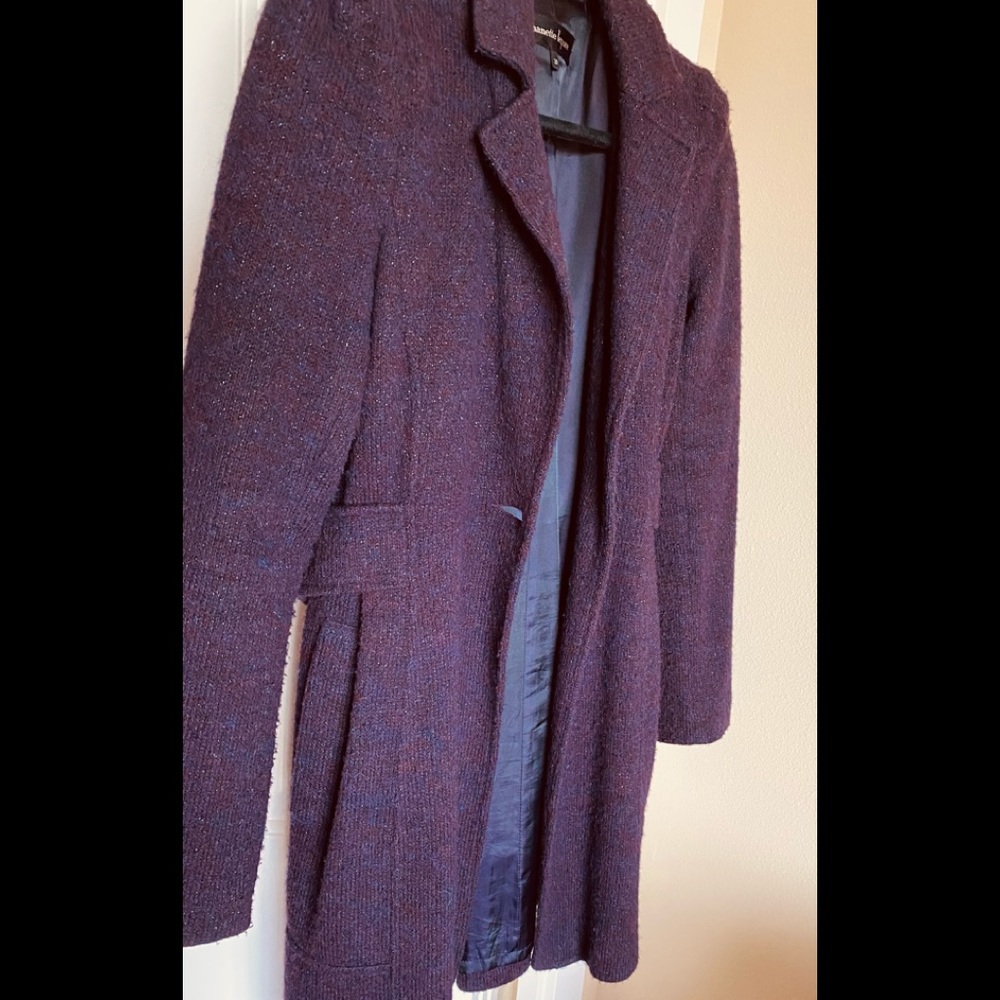 Nanette Lepore purple cashmere wool coat